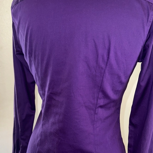 Banana Republic No Iron Purple Women's Button-Up Shirt Size 4 - Picture 11 of 13